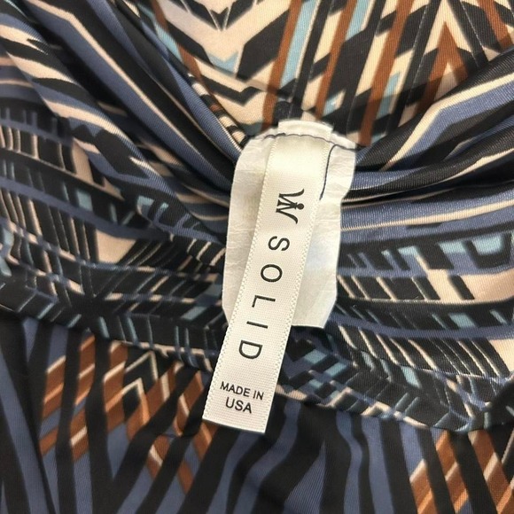 Medium women's brown and black maxi skirt elastic waistband. - Picture 5 of 8